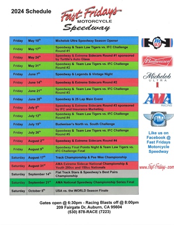 2023 Fast Fridays Schedule 2023 Fast Fridays