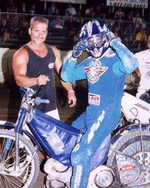 Gary Hicks and pit man Blaine Madriga